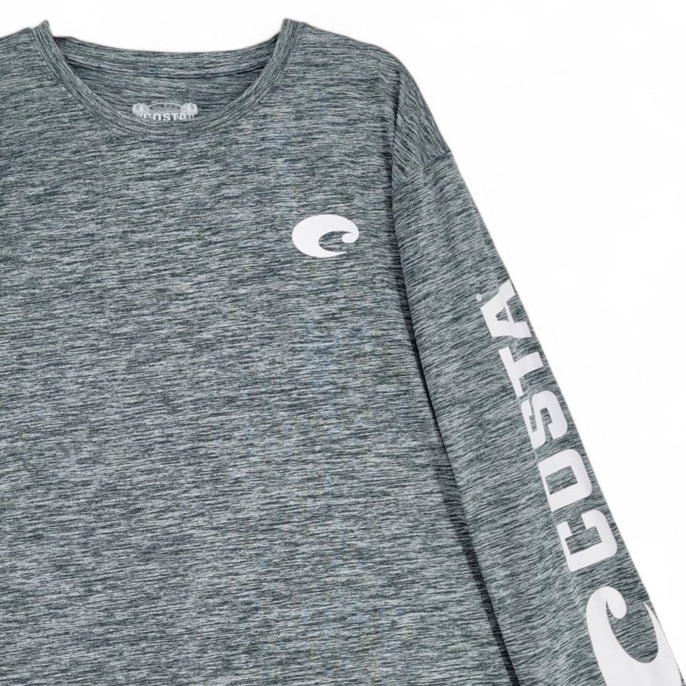 Costa Del Mar Performance Fishing Shirt XXL Gray Heather UV Sun Outdoor‎ Tee